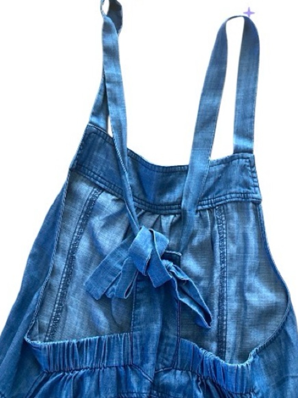 NWT Natural Life Dakota Tie Overall - Denim Blue/Chambray size M - Picture 5 of 6
